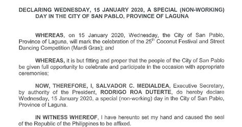 holidays in san pablo|Holidays in Cebu, Laguna areas declared .